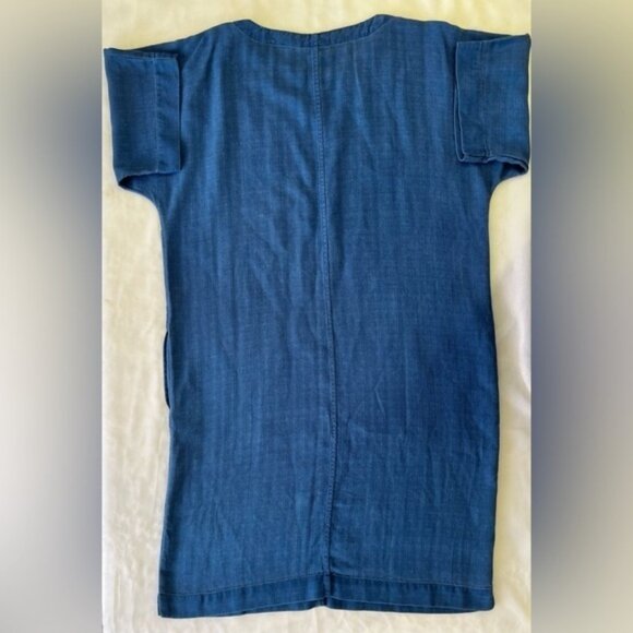 Pure Jill Indigo Dolman Short Sleeve Blue Shift Dress‎ Sz S Tall GUC - Picture 7 of 8